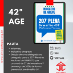 42ª AGE continua no dia 20 de fevereiro para eleger delegado da 207ª PLENA