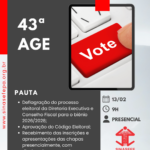 Eleições Sindicais: 43ª AGE vai deflagrar o processo eleitoral para a Diretoria Executiva e Conselho Fiscal do biênio 2026/2028