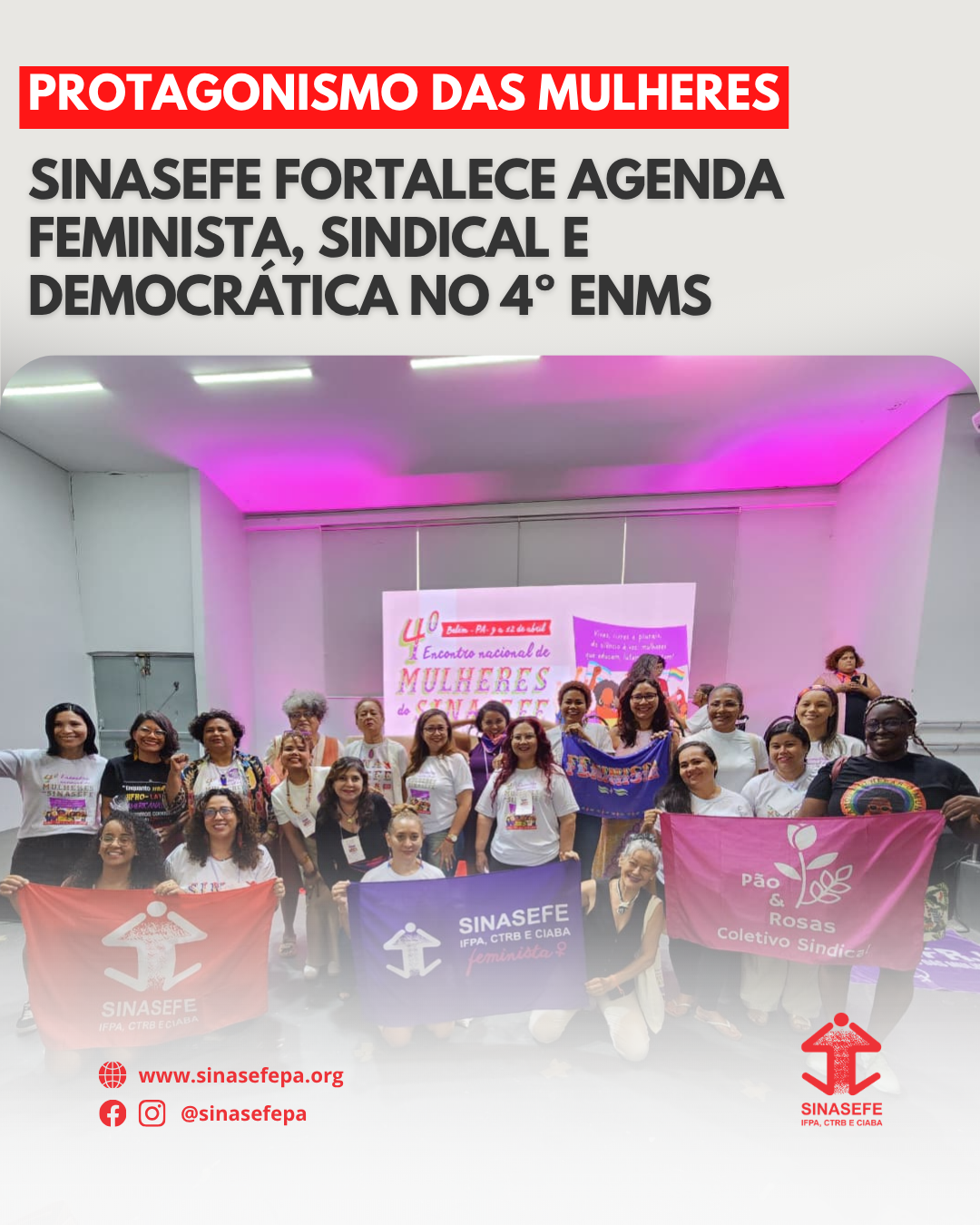 SINASEFE reúne centenas de mulheres em Belém e fortalece agenda feminista, sindical e democrática