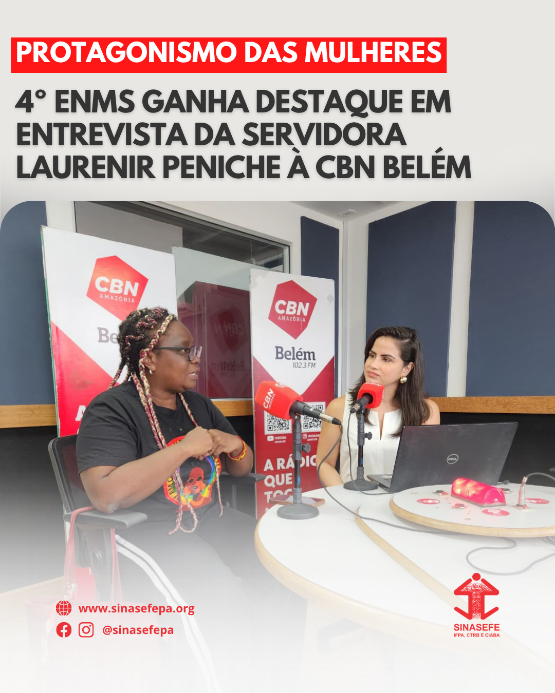 4º ENMS ganha destaque em entrevista da servidora Laurenir Peniche à CBN Belém