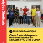 Chapa 2 está eleita para a Diretoria Executiva do SINASEFE IFPA, CTRB e CIABA