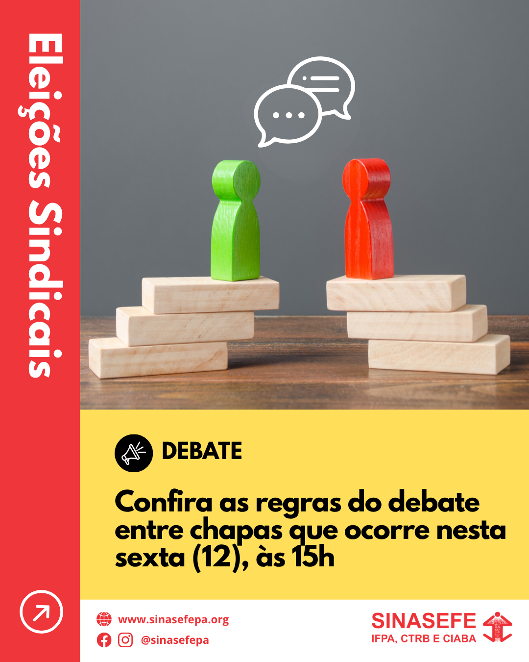 Confira as regras do debate entre as chapas que ocorre nesta sexta, dia 10 de junho